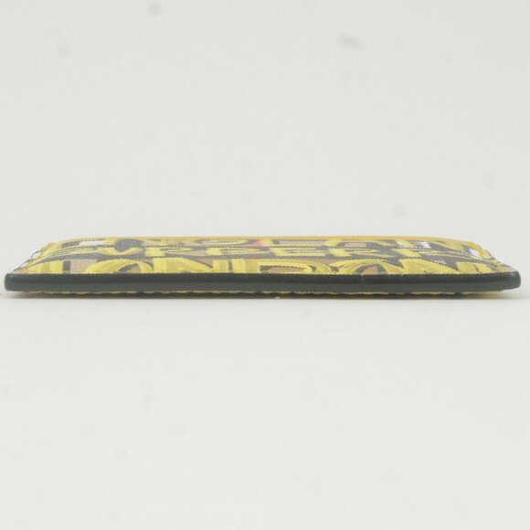 Burberry PVC Leather Graffiti Pattern Card Case Yellow Used - Picture 5 of 11